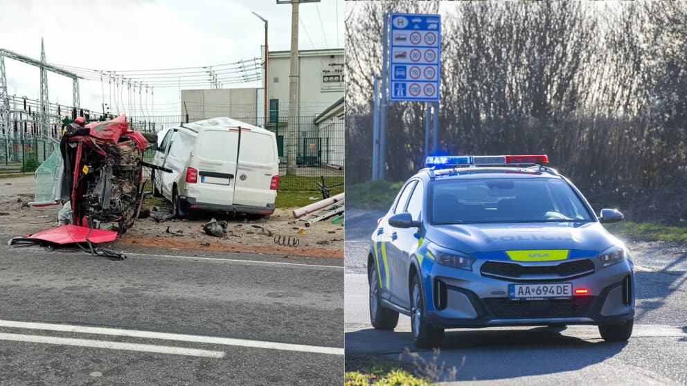 nehoda Myjava auto požiar